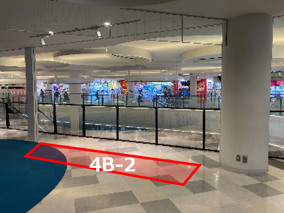 2F～4F　2階C-1・C-2、3階A・C、4階エスカレーターサイドB-1・B-2・B-3・C